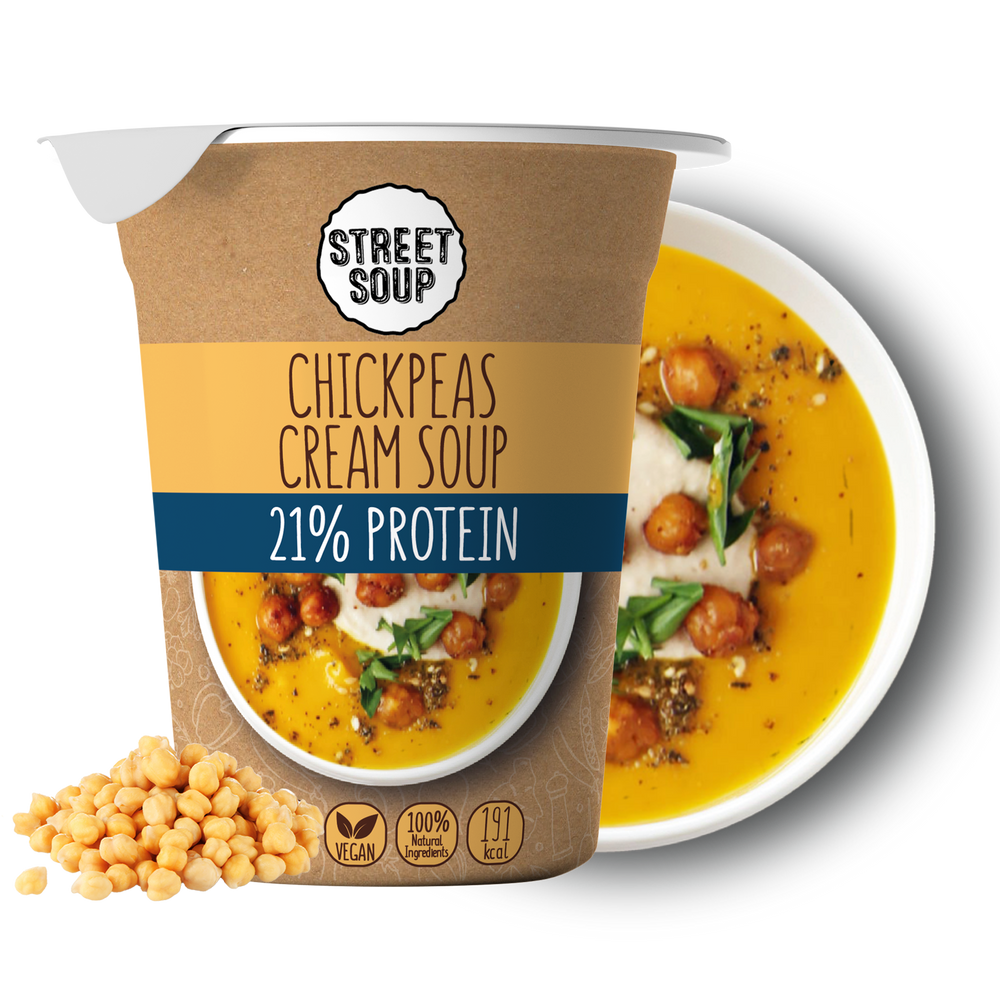 Tasting box of soups in a cup