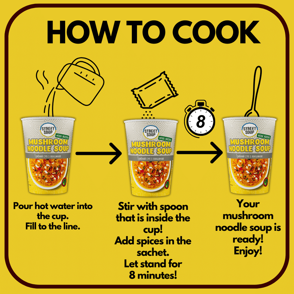 Tasting box of soups in a cup