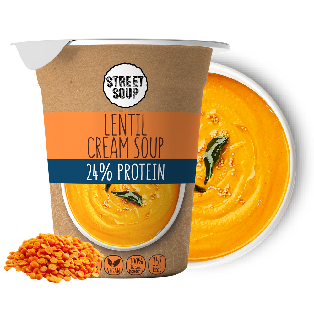 Tasting box of soups in a cup