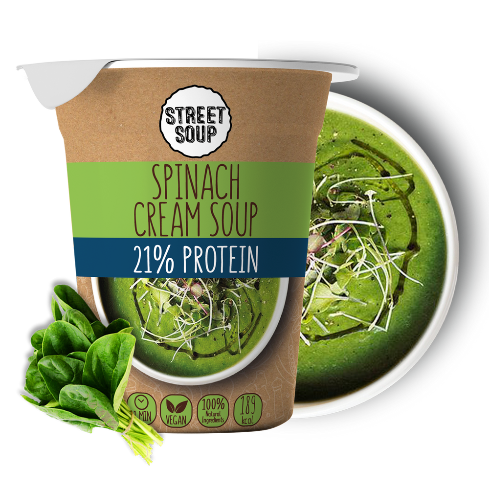 Tasting box of soups in a cup