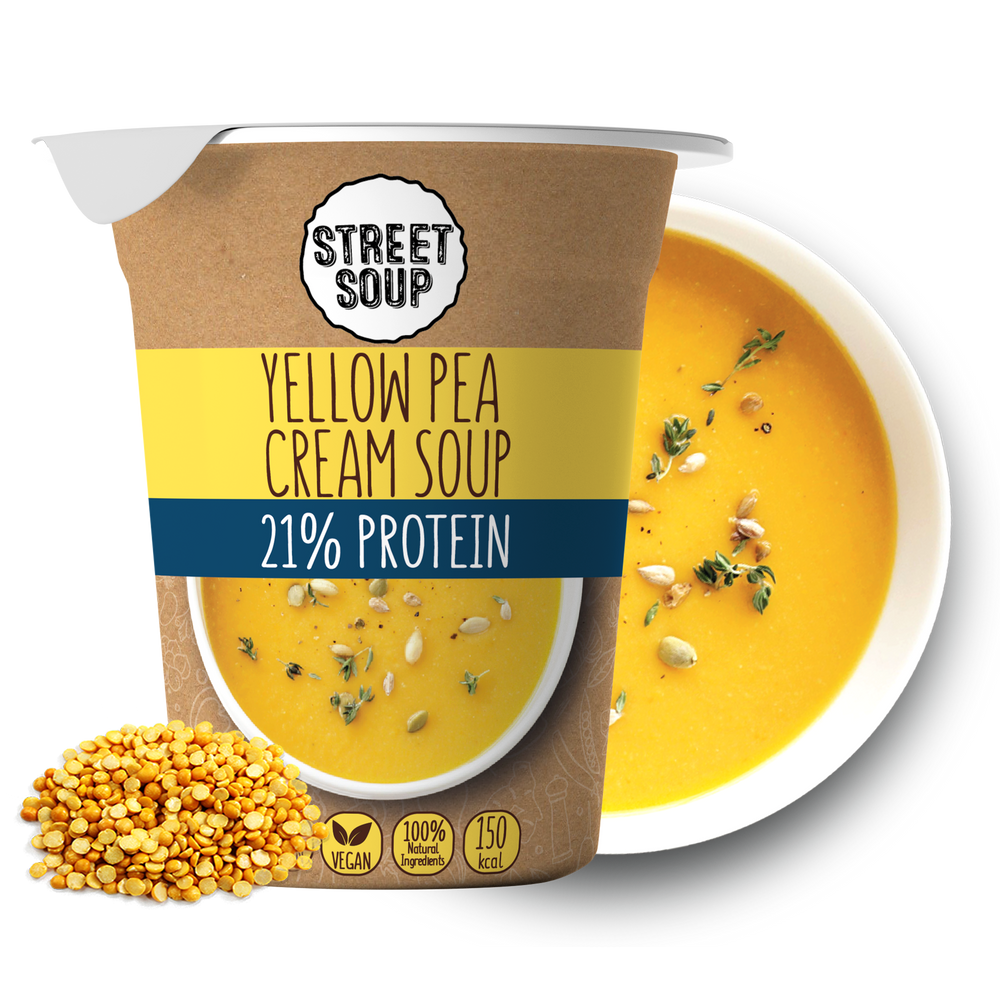 Tasting box of soups in a cup